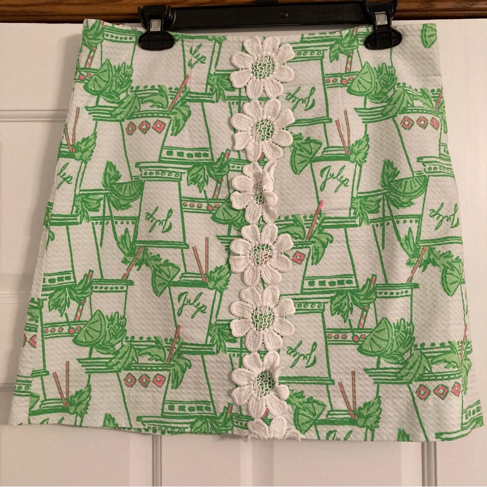 💚Lilly Pulitzer “Just Add Mint” Lavender skirt size 10 -RARE-
